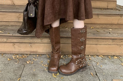 Faux Suede High Rise A-Line Skirt