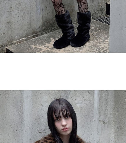 Leopard Eco-Fur Jacket (Brown)