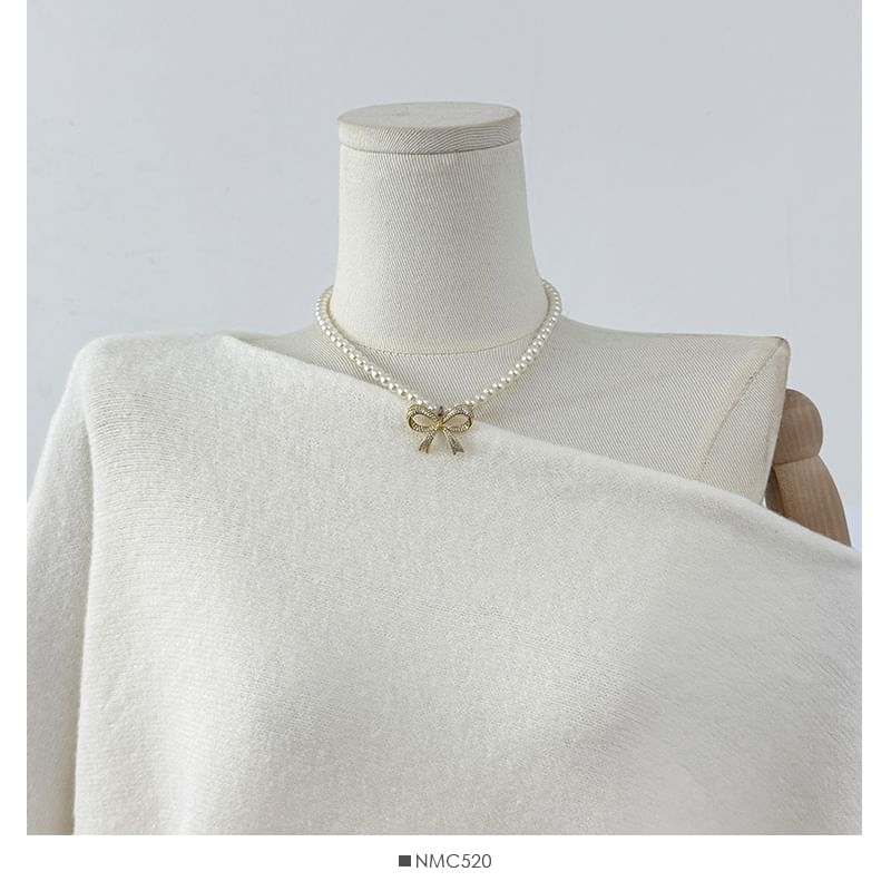 Loose-Fit Off-Shoulder Knit with Long Sleeves