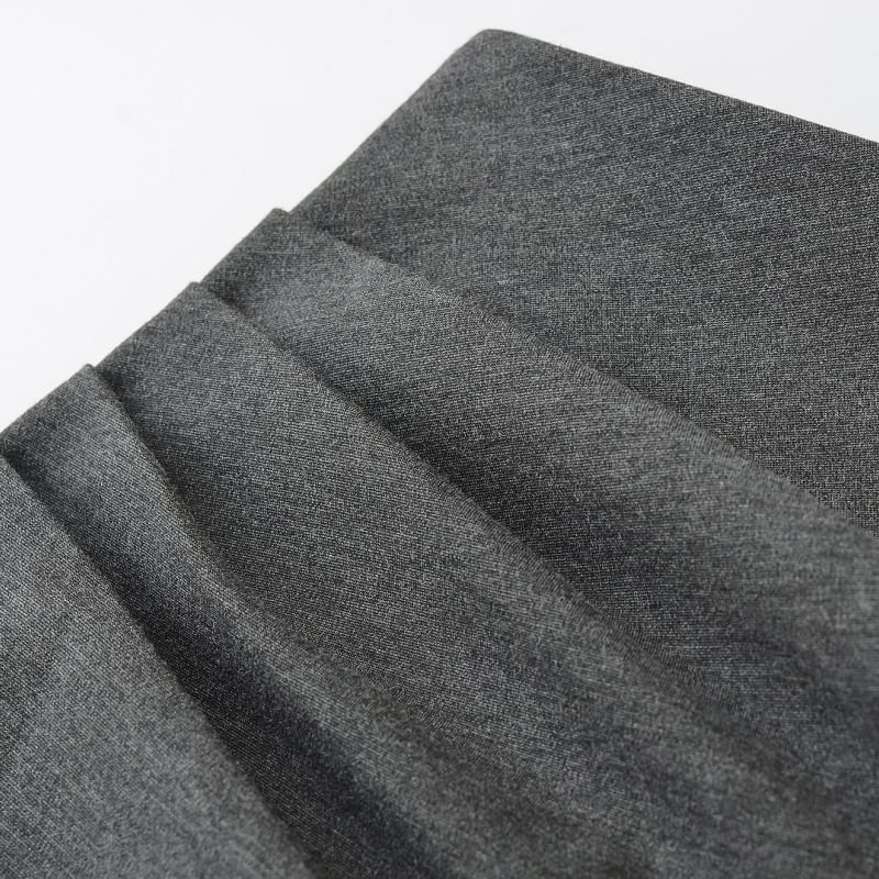 Ruched Asymmetrical Slit Midi Pencil Skirt