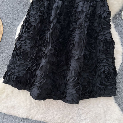 Cinched Plain Maxi A-Line Skirt