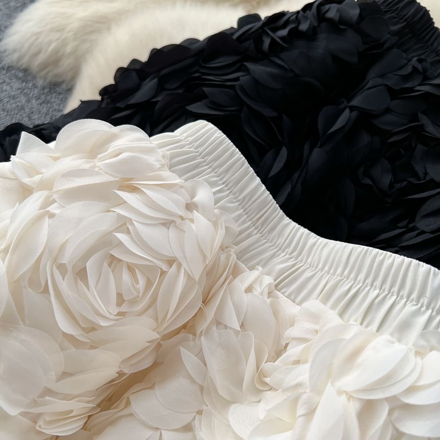 Cinched Plain Maxi A-Line Skirt