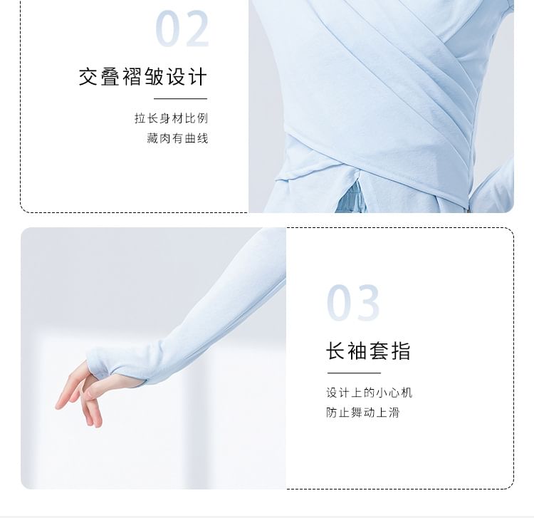 Solid Round-Neck Top with Long Sleeves