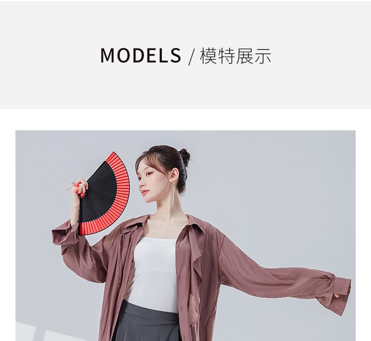 Asymmetric Solid-Colored Top with Extended Sleeves