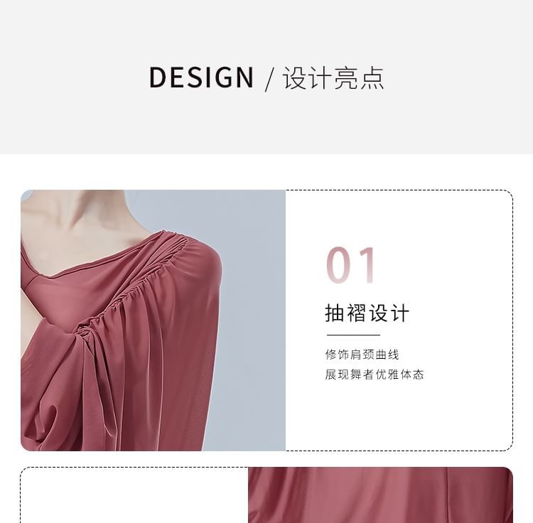 Solid Top with V-Shaped Neck and Long Sleeves