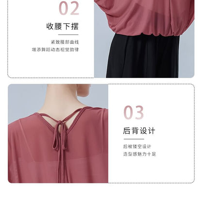 Solid Top with V-Shaped Neck and Long Sleeves