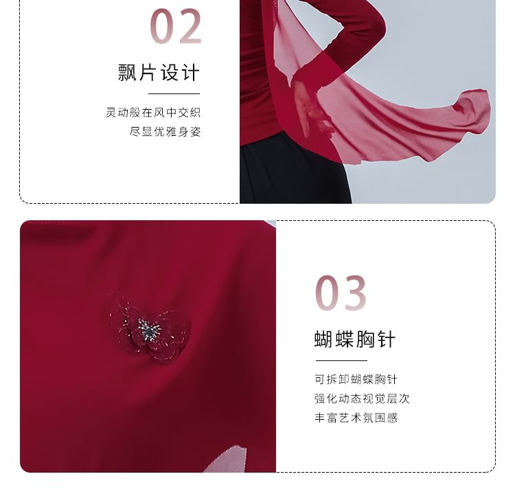 Sheer Layered Top with Crew Neckline and Extended Sleeves
