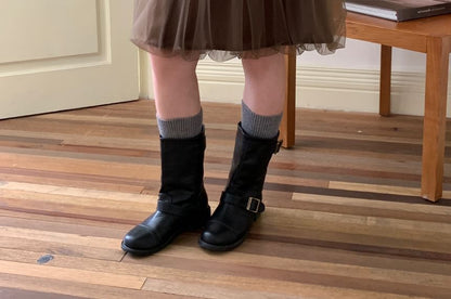 Mesh Bubble Knee-Length Skirt