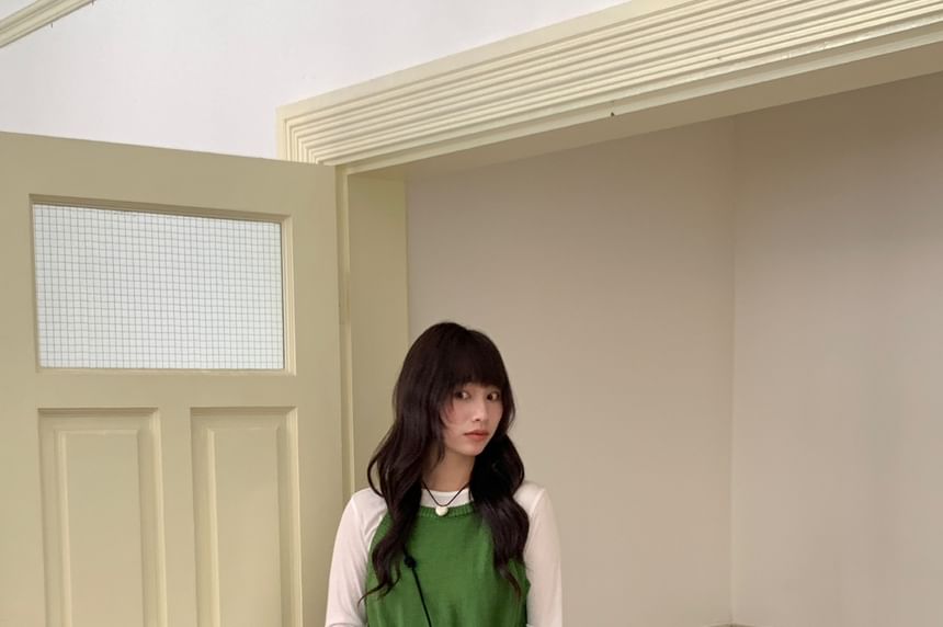 Mesh Bubble Knee-Length Skirt