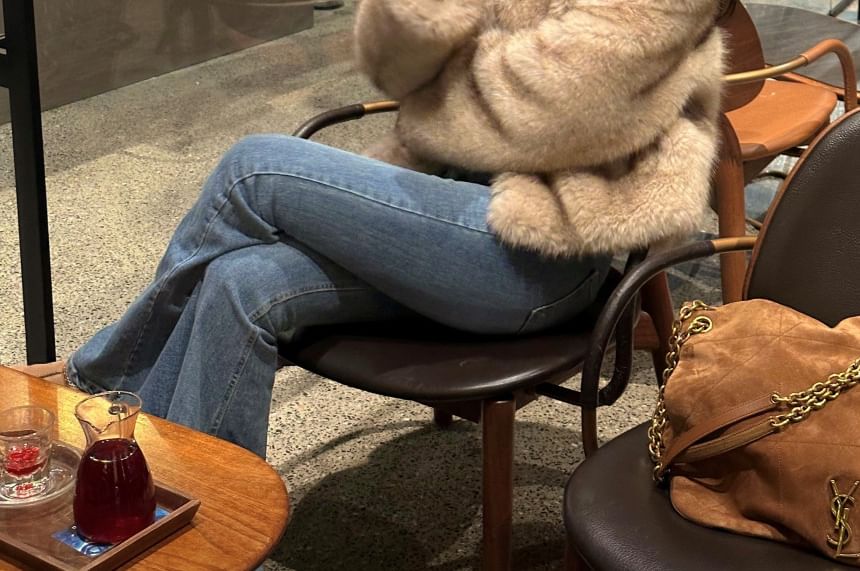 Stand Collar Fluffy Jacket