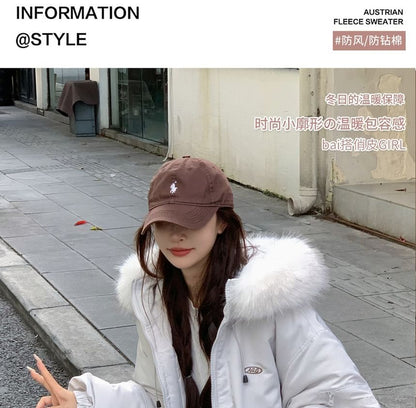 Fluffy Hooded Plain Puffer Bomber Jacket