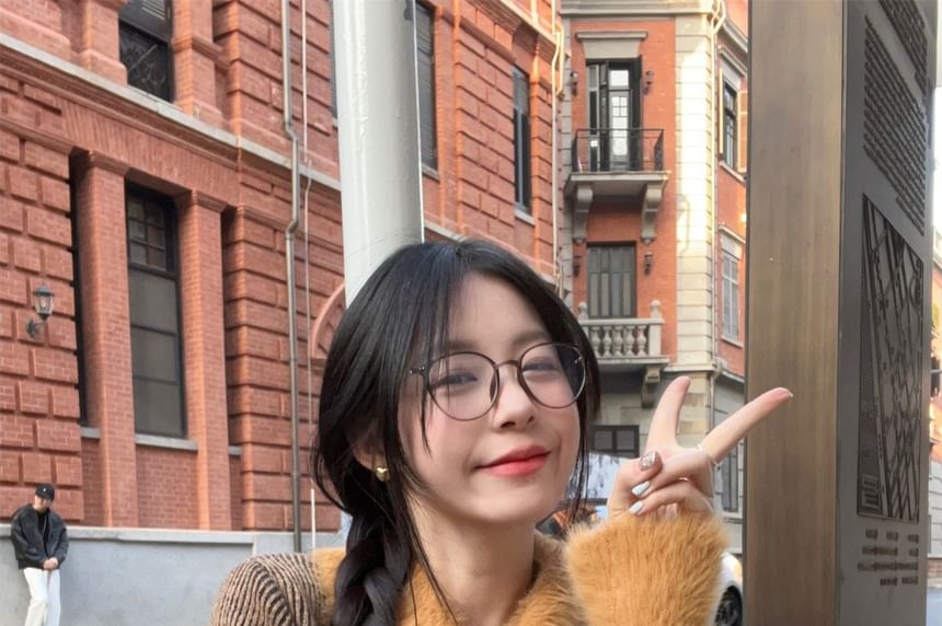 Furry Fur Zip-Up Cardigan