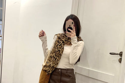 Faux Leather Mini Straight Skirt - High Waist