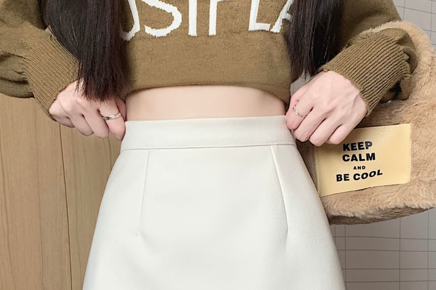 High Waist Mini A-Line Skirt