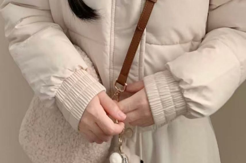 Hooded Furry Trim Zip-Up Puffer Jacket