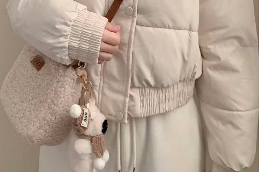 Hooded Furry Trim Zip-Up Puffer Jacket