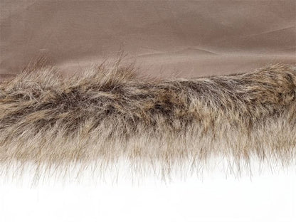 Round Neck Faux Fur Hook And Eye Jacket