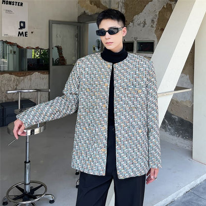 Tweed Button-Up Jacket