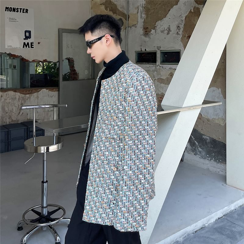 Tweed Button-Up Jacket