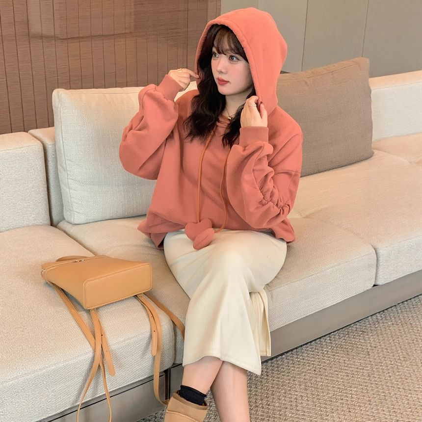 Plus Size High Rise Plain Slit Midi Straight Skirt