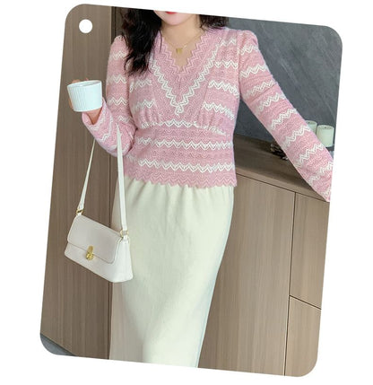 Plus Size High Rise Plain Slit Midi Straight Skirt