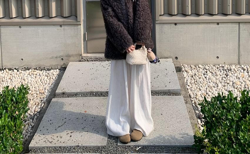Plain Faux Fur Coat