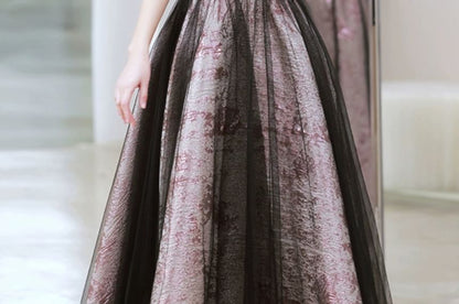 Short Sleeve Sweetheart Neck Beaded Mesh Panel Velvet A-Line Evening Gown