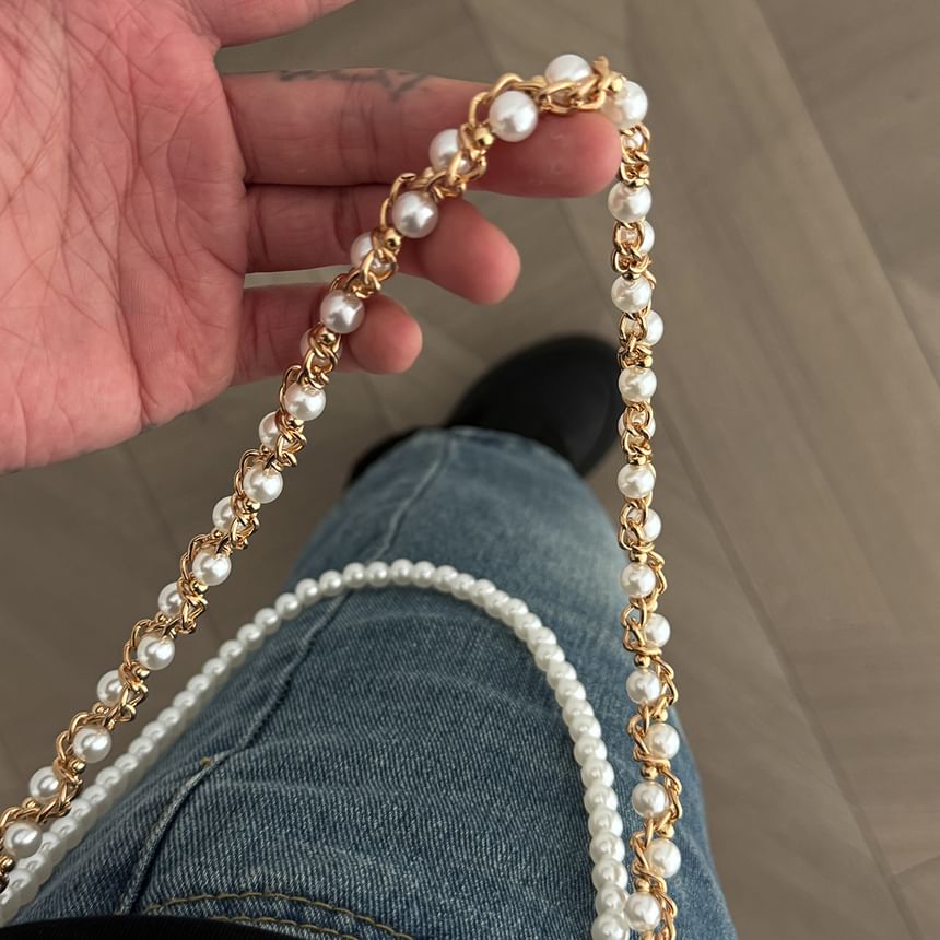 Faux Pearl Alloy Layered Pants Chain