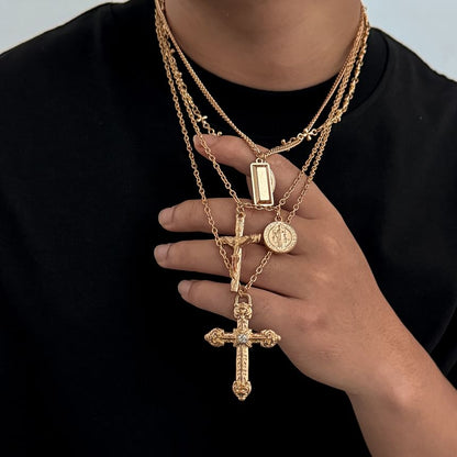 Set of 4: Pendant Alloy Chain Necklace