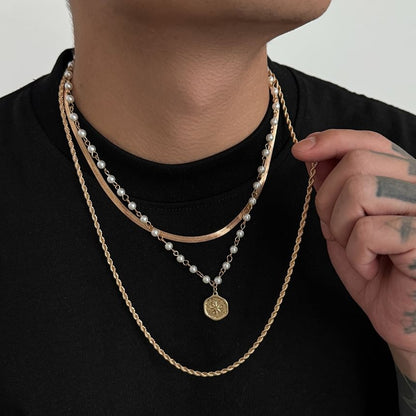 Set of 3: Alloy Chain Necklace