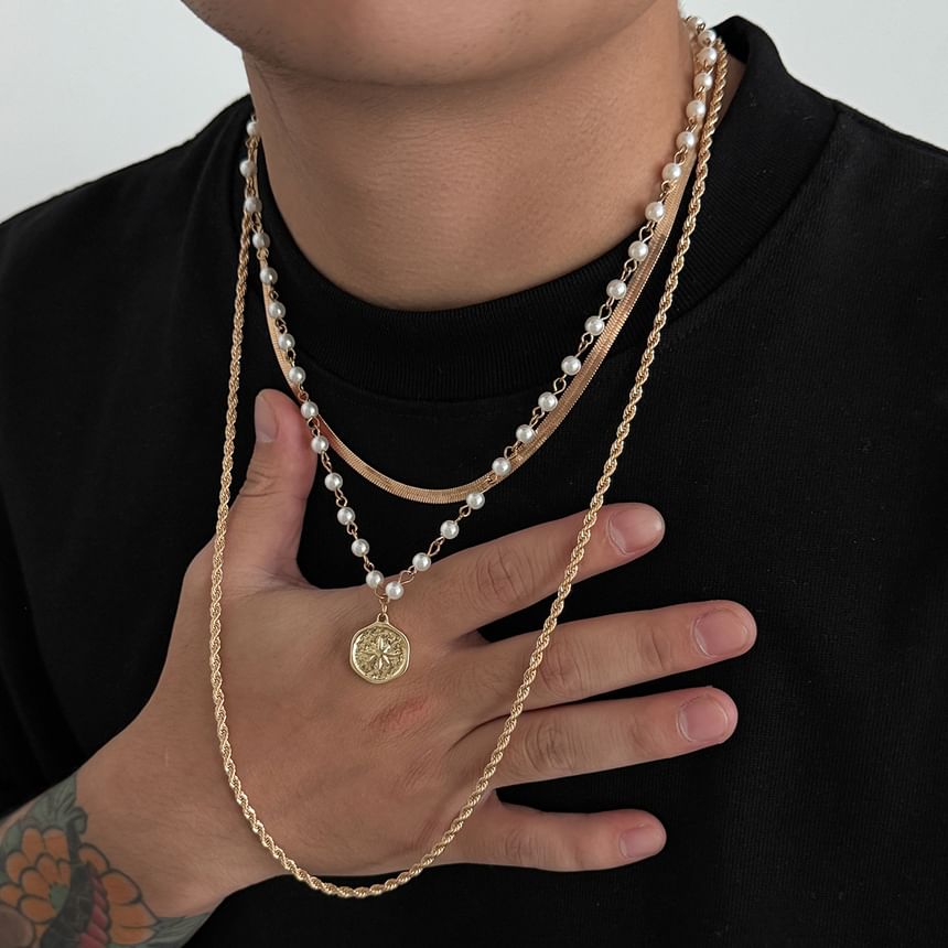 Set of 3: Alloy Chain Necklace