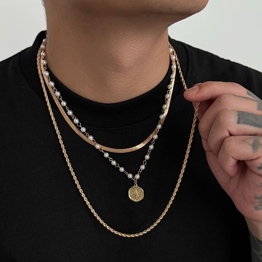 Set of 3: Alloy Chain Necklace