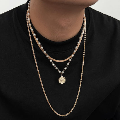 Set of 3: Alloy Chain Necklace