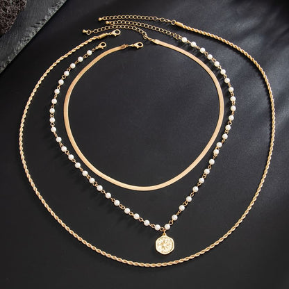 Set of 3: Alloy Chain Necklace