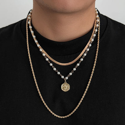 Set of 3: Alloy Chain Necklace
