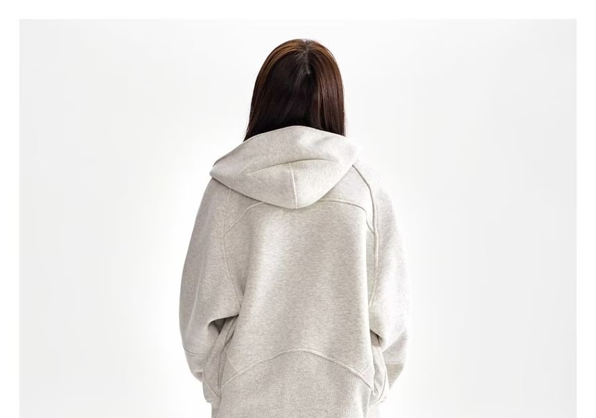 Raglan Half-Zip Stand-Collar Hoodie