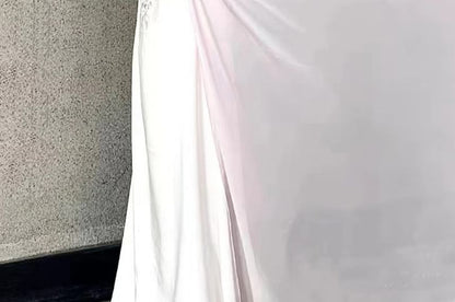 Long Sleeve Mandarin Collar Beaded Floral Embroidered A-Line Evening Gown