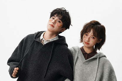 Solid Hooded Sweater for Everyday Wear
