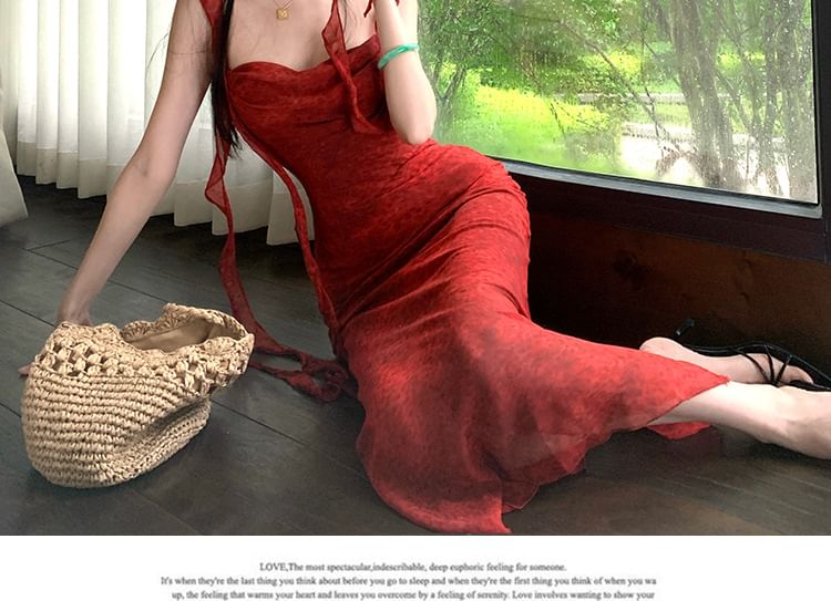 Sleeveless Sweetheart Neckline Lace Maxi Sheath Dress