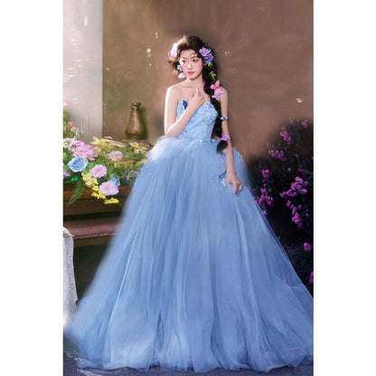 Plain Butterfly Detail A-Line Evening Gown