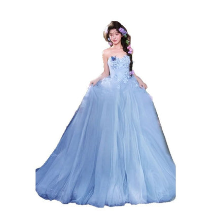 Plain Butterfly Detail A-Line Evening Gown