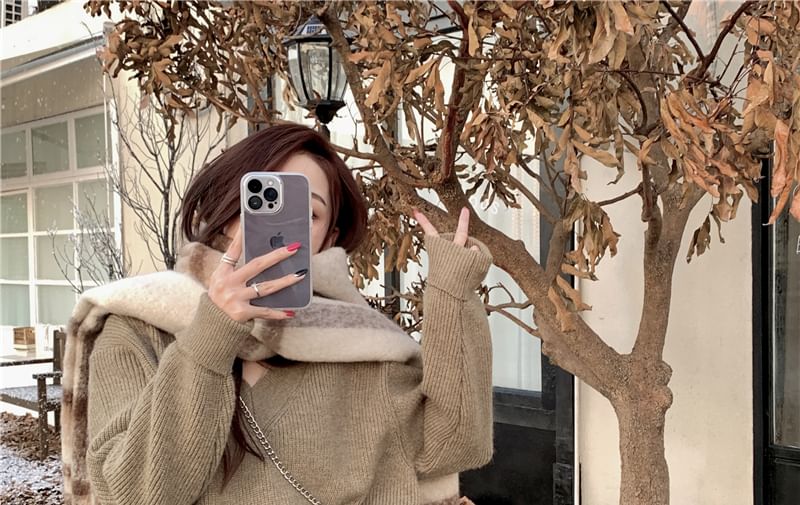 Oversized Drop Shoulder Sweater with High-Rise Wide Leg Pants