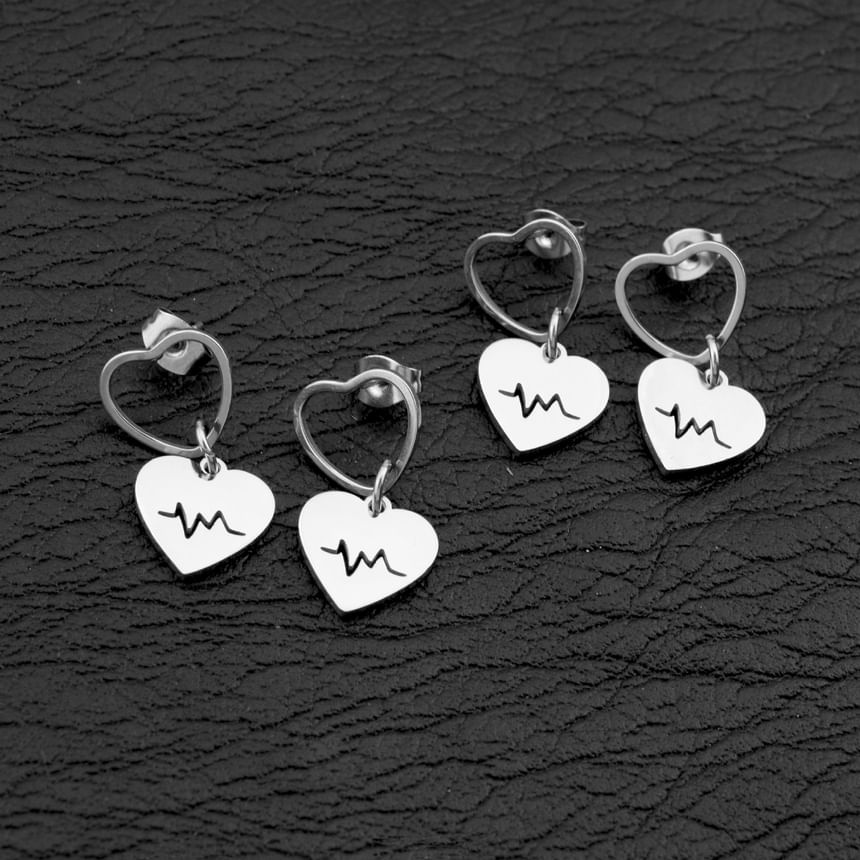 Heartbeat Drop Earring
