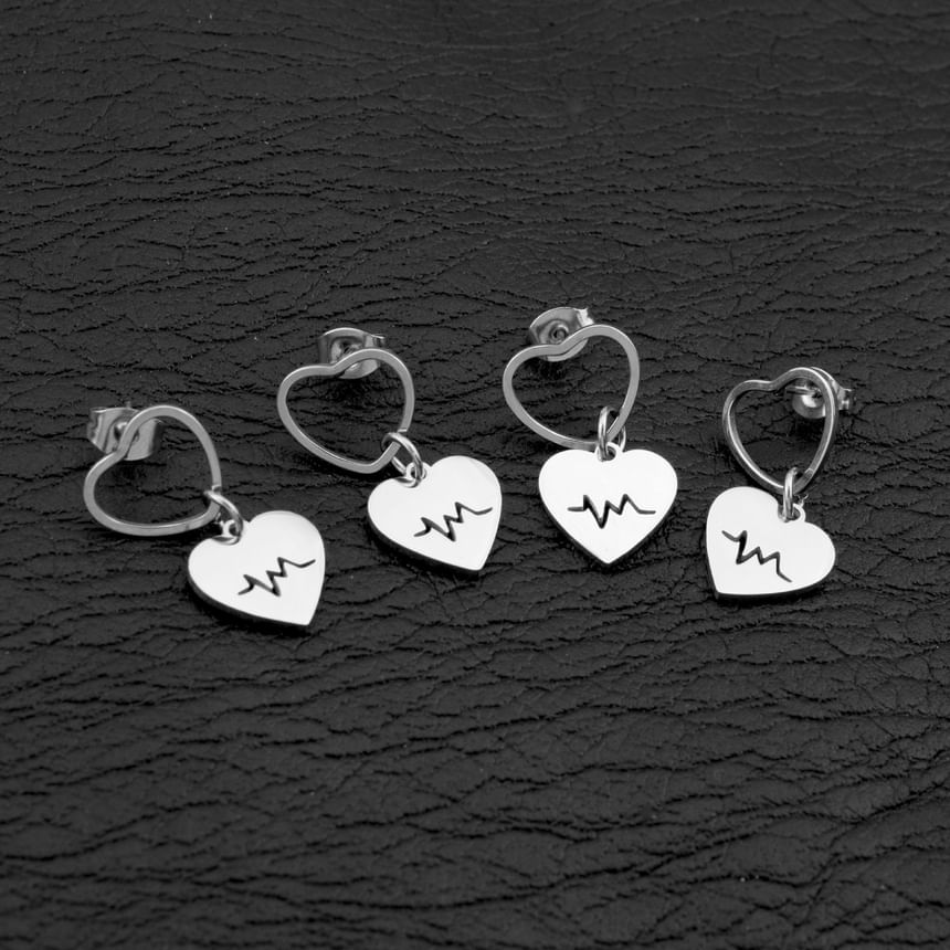 Heartbeat Drop Earring