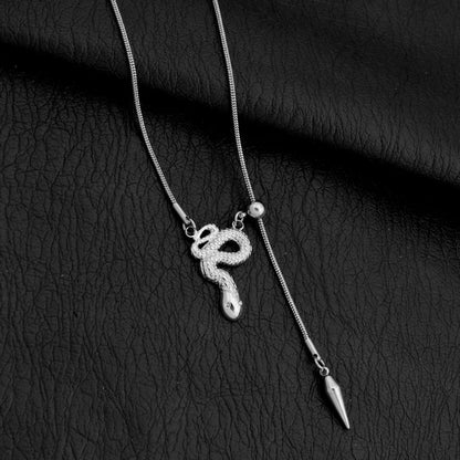 Serpent Lariat Necklace