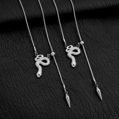 Serpent Lariat Necklace
