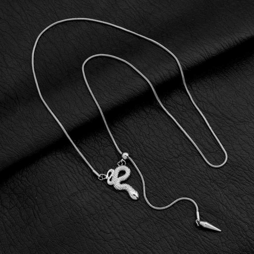 Serpent Lariat Necklace