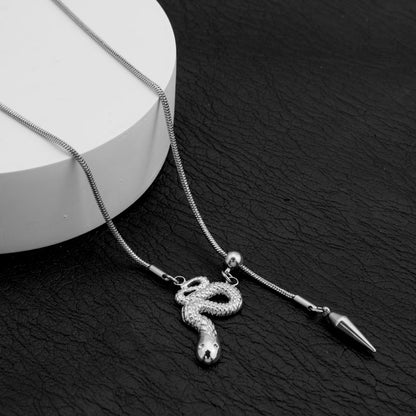 Serpent Lariat Necklace