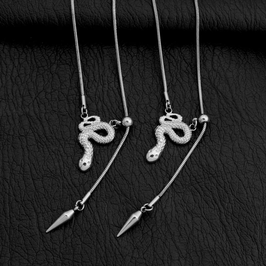 Serpent Lariat Necklace