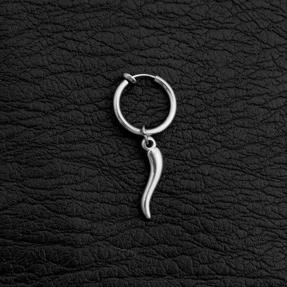 Chilli Hoop Drop Earring / Clip On Earring